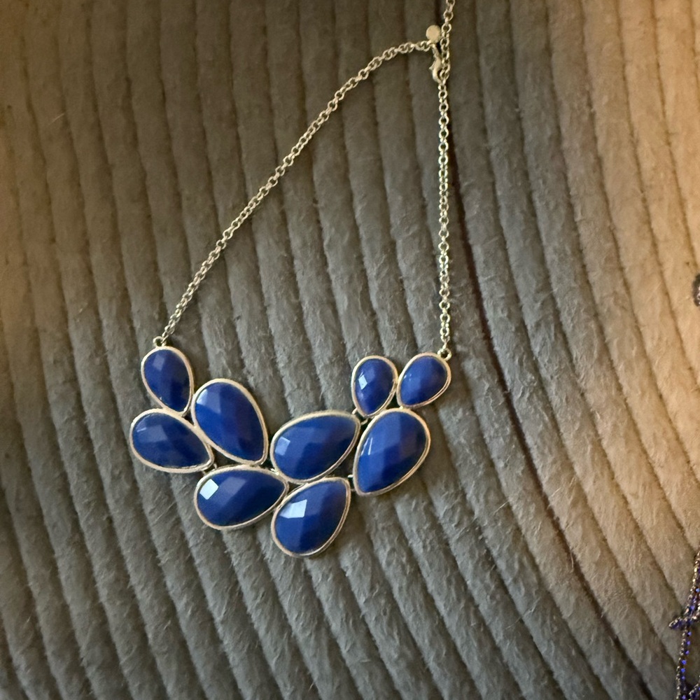 Elegant Blue and Silver Necklace